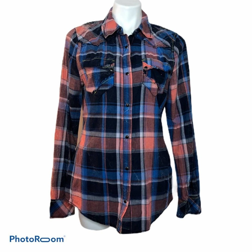 BKE Cased Plaid Shirt Size L
